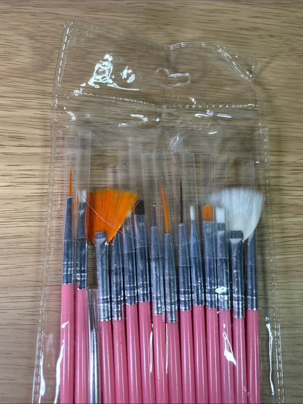 Pink Handle Nail & Detail Brush Set - Picture 2 of 5
